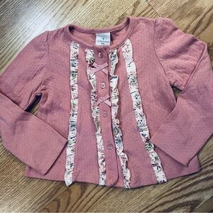 Laura Ashley Baby Long Sleeve Cotton Embroidered Top Size 24 Months